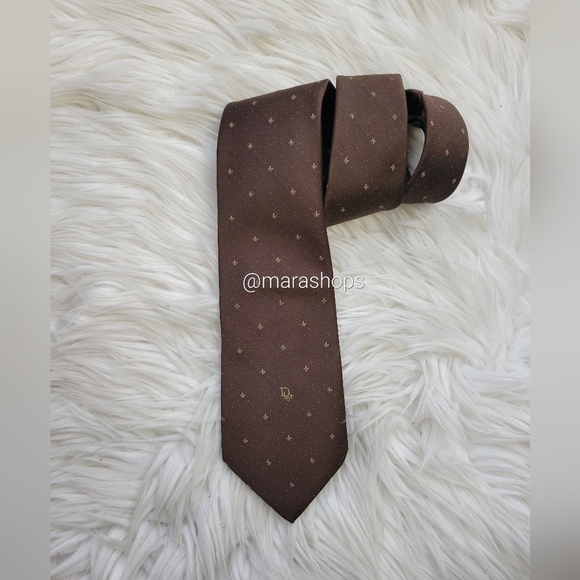 Christian Dior Brown Tie - Picture 1 of 4